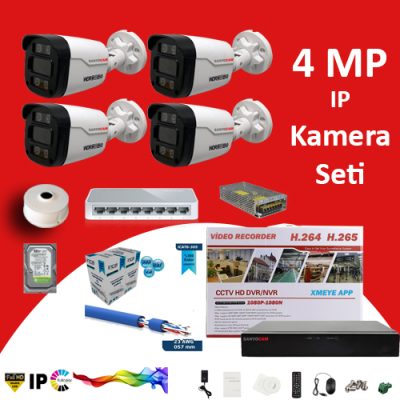 4 LÜ IP KAMERA SİSTEMİ